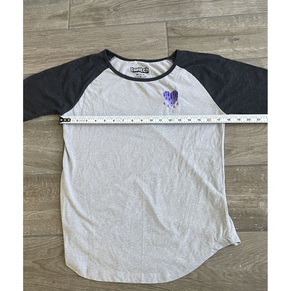 Twitch TV Twitch Con Heart Logo Long Sleeve Shirt Gray Small Rare - Picture 5 of 5
